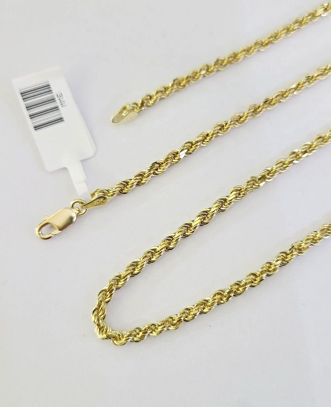10k Solid Real Rope Chain Necklace 4mm 18"-30" Yellow Gold Men Women Genuine - Image 6
