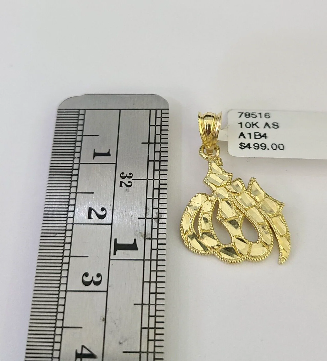 10k Solid Rope Chain 2mm Allah Pendant Charm Necklace SET 18-22" Ladies - Image 2