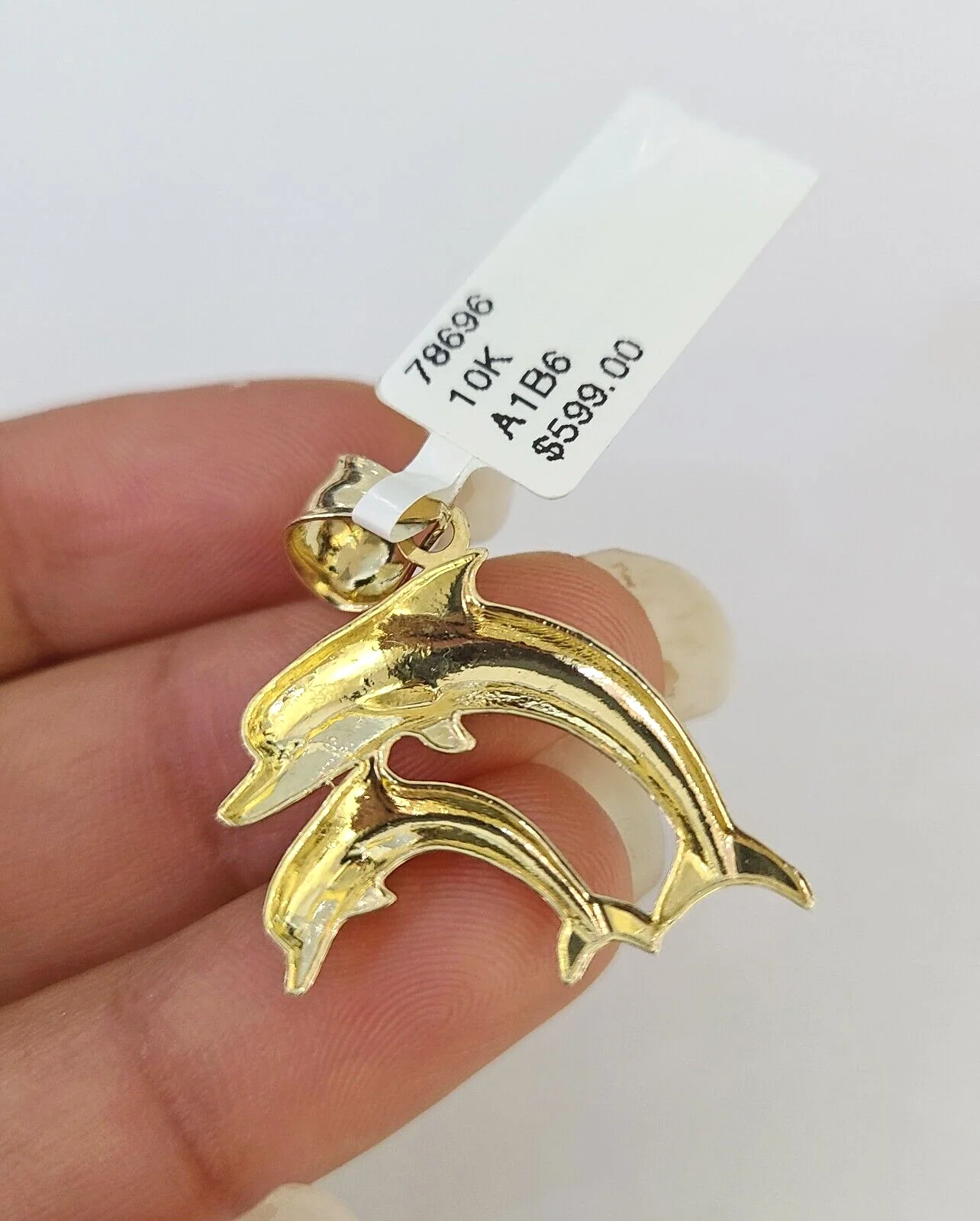 10k Solid Rope Chain 2mm Dolphin Pendant Charm Necklace SET 18-22" Ladies Yellow - Image 7