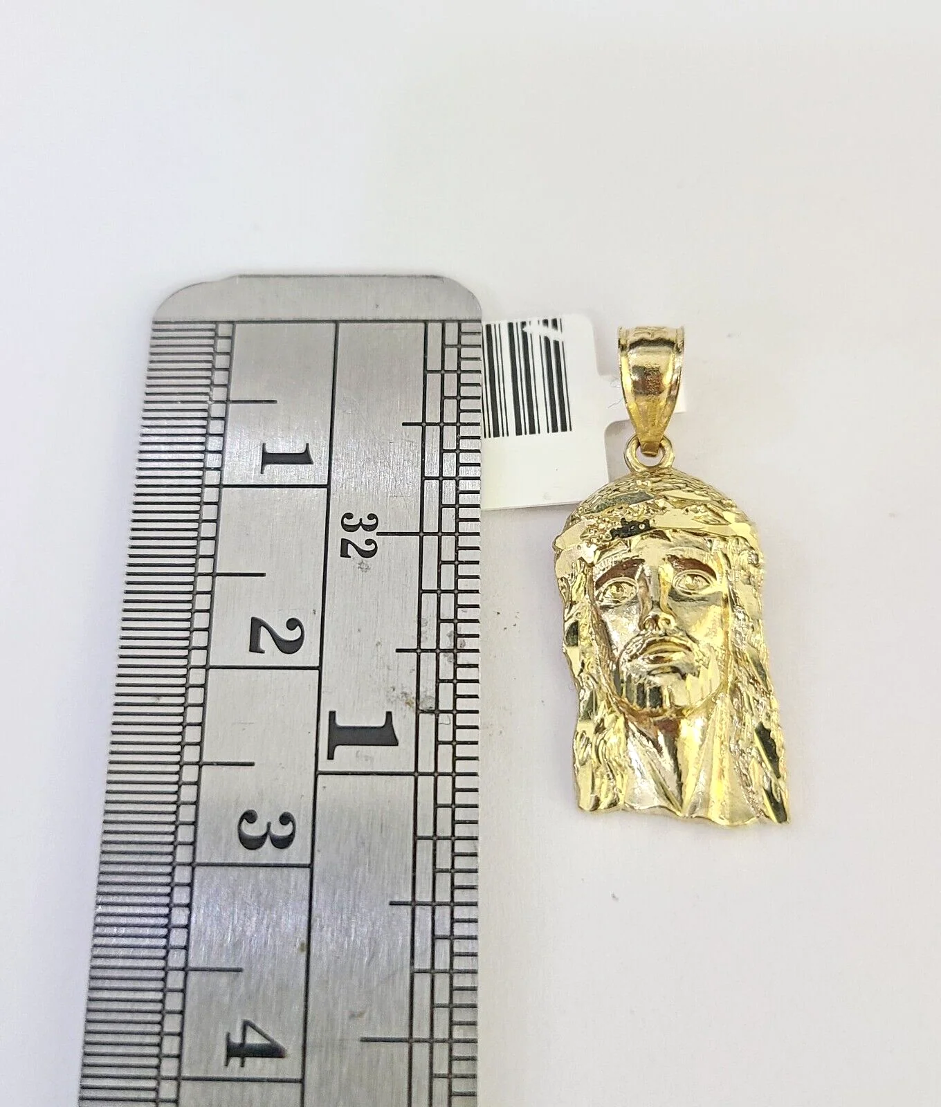10k Solid Rope Chain 2mm Jesus Head Pendant Charm Necklace SET 18-24 in - Image 2
