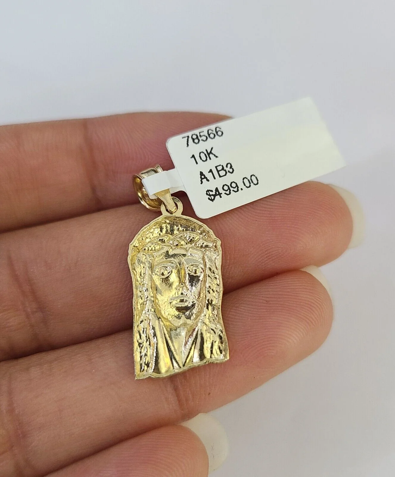 10k Solid Rope Chain 2mm Jesus Head Pendant Charm Necklace SET 18-24 in - Image 8