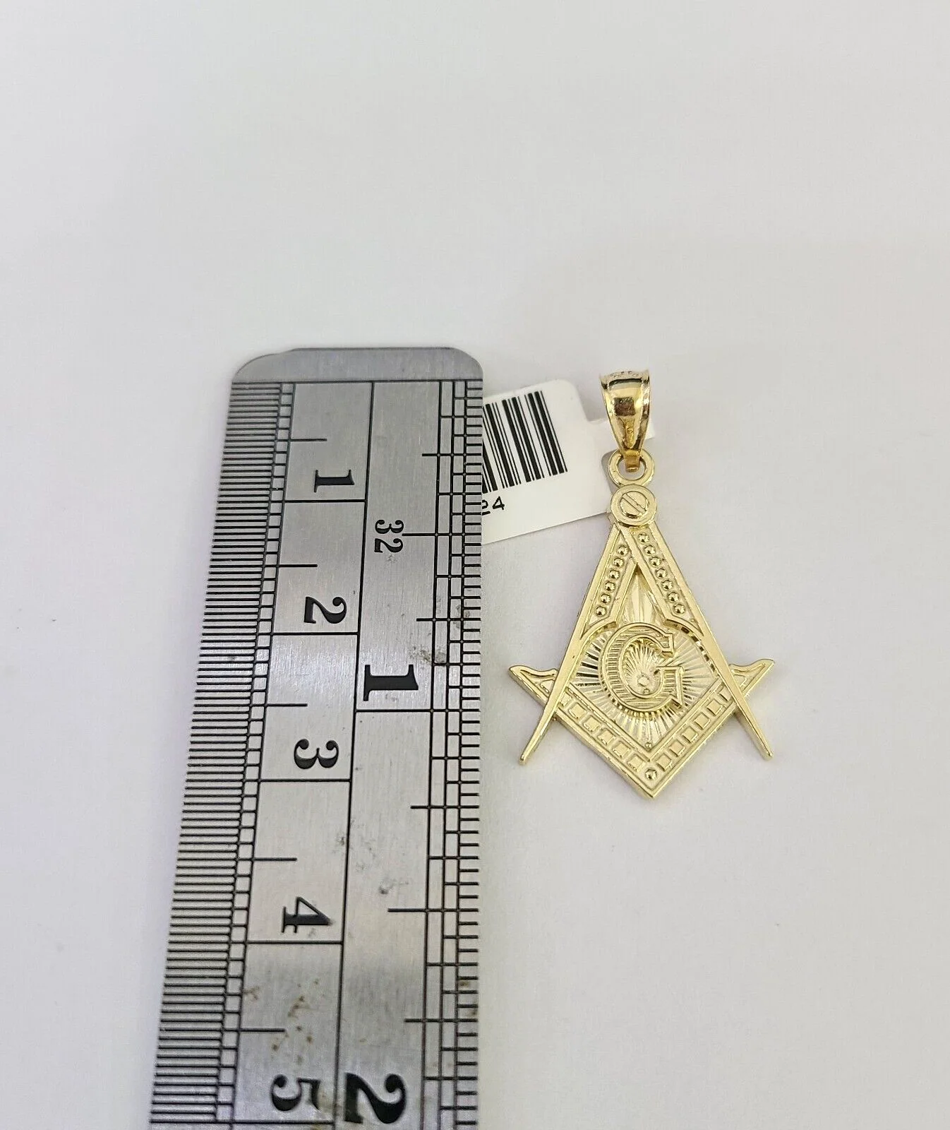 10k Solid Rope Chain 2mm Masonic Pendant Charm Necklace SET 18-22" Ladies Yellow - Image 2