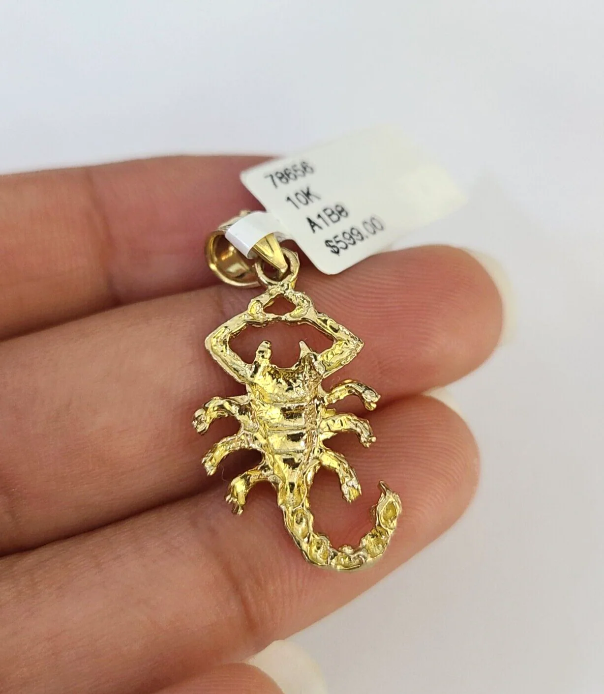 10k Solid Rope Chain 2mm Necklace Scorpion Pendant Charm SET 18-24 in - Image 7