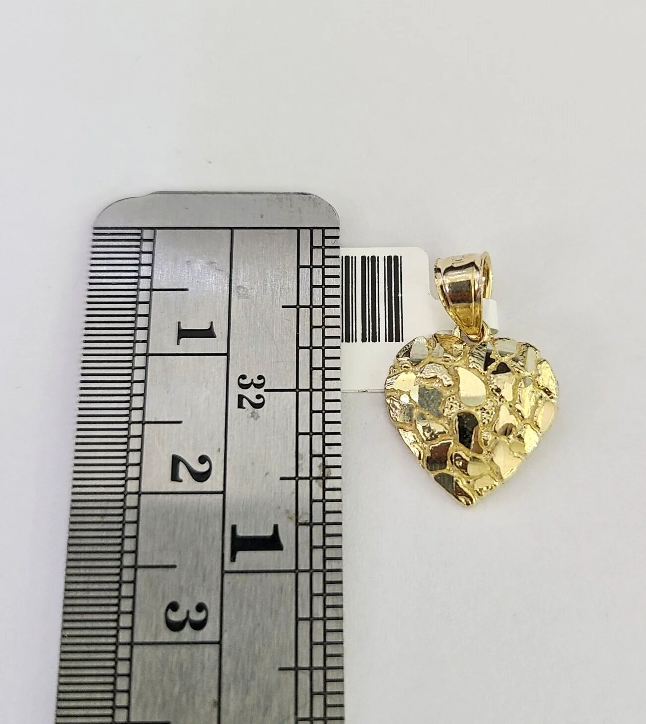 10k Solid Rope Chain 2mm Nugget Heart Pendant Charm Necklace SET 16"-22" Ladies - Image 3