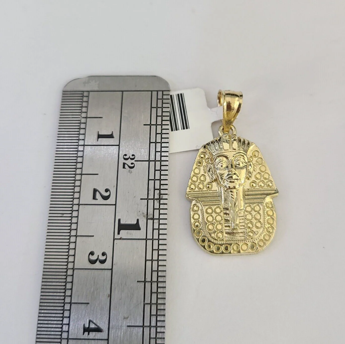 10k Solid Rope Chain 2mm Pharaoh Head Pendant Charm Necklace SET 18-24 in - Image 4