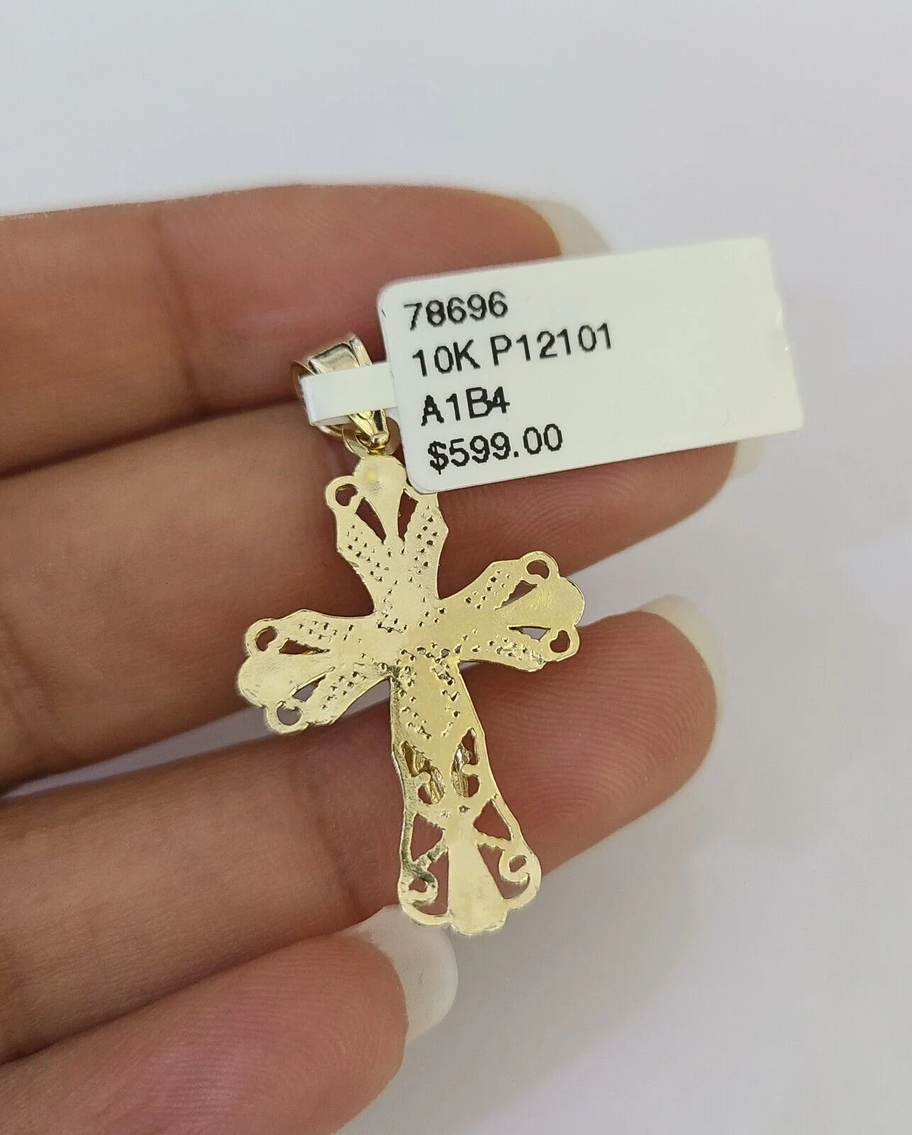 10k Solid Rope Chain 3mm Jesus Cross Pendant Charm Necklace SET 18-24 in - Image 8