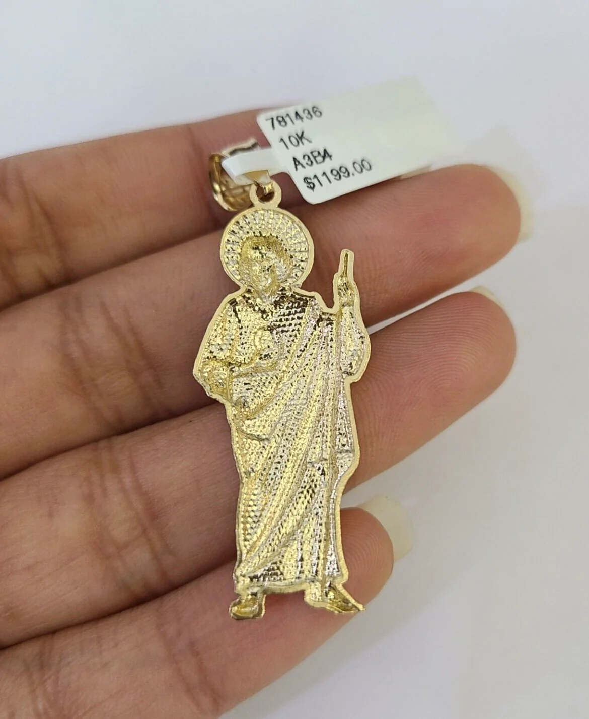 10k Solid Rope Chain 3mm Saint Jude Pendant Charm Necklace SET 18-26 in - Image 7