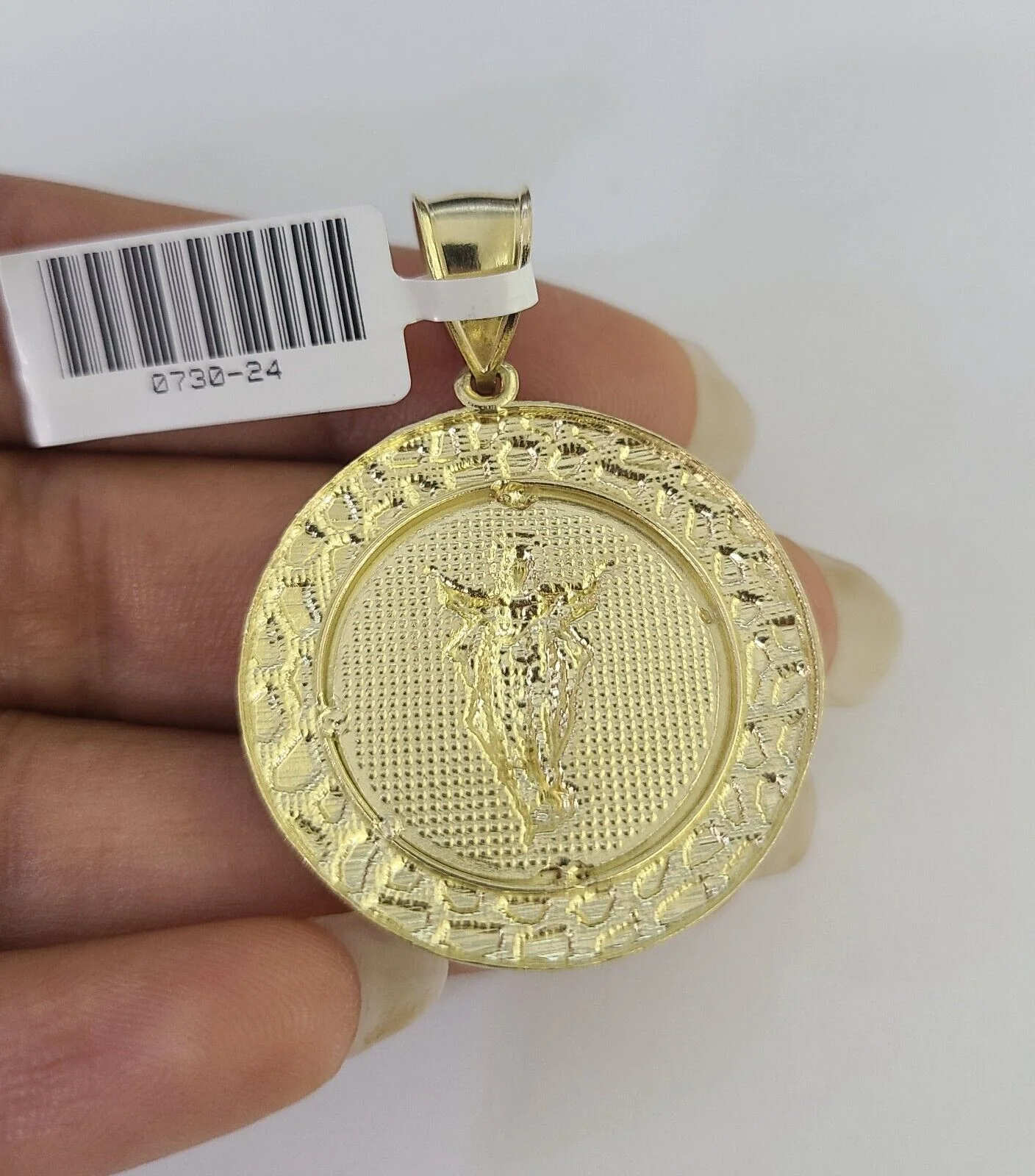 10k Solid Rope Chain Jesus Charm Set 4mm 18"-30" Necklace Gold Pendant - Image 7