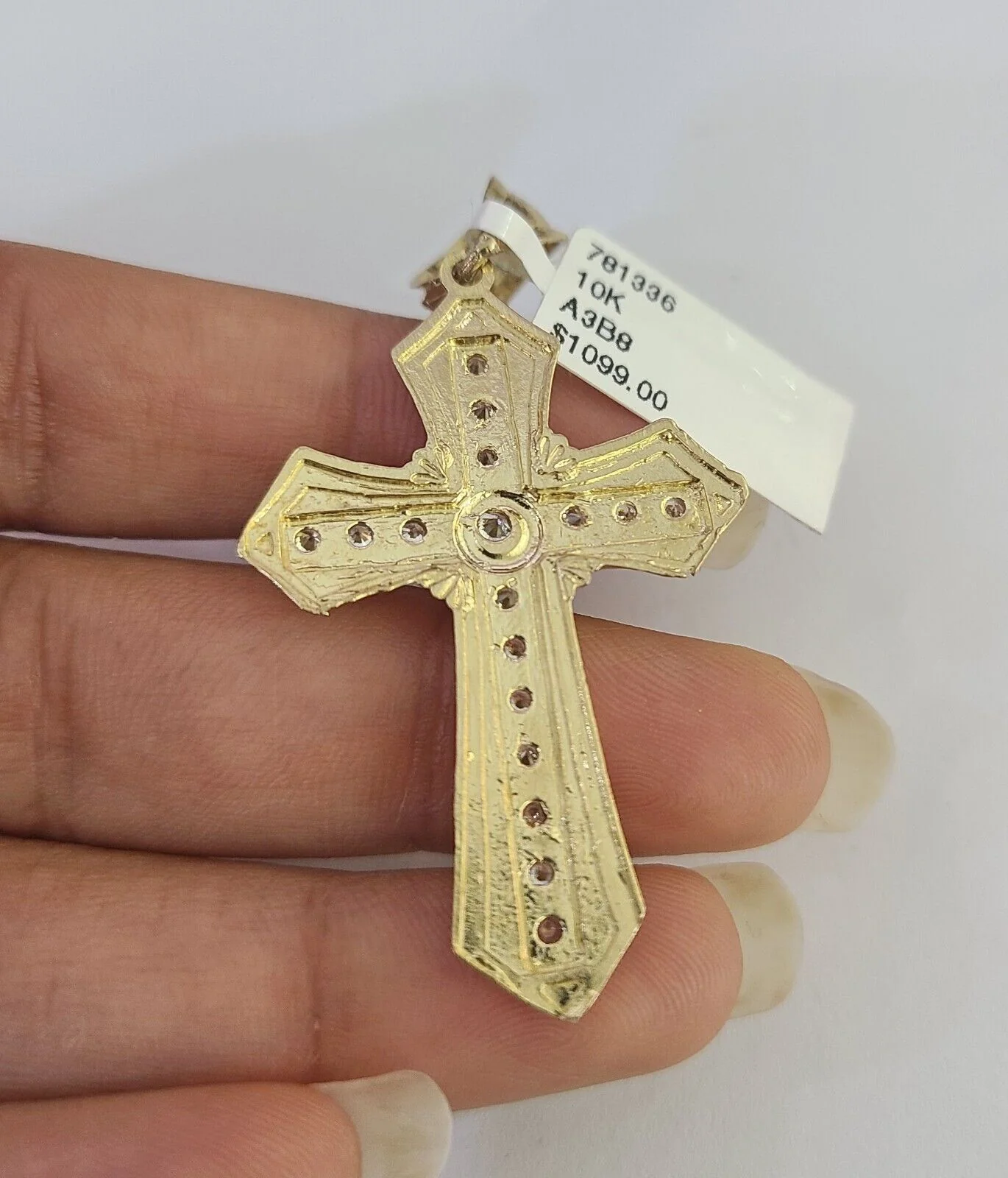 10k Solid Rope Chain Jesus Cross Charm Set 4mm 18"-30" Necklace Gold Pendant - Image 7