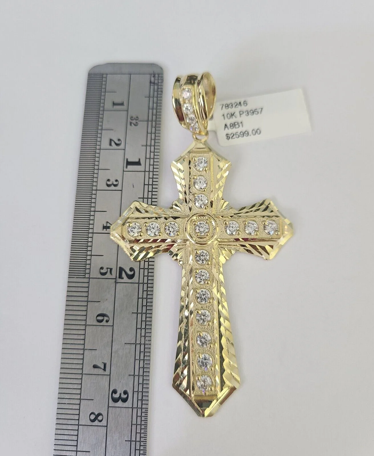 10k Solid Rope Chain Jesus Cross Charm Set 4mm 20"-28" Necklace Gold Yellow - Image 5