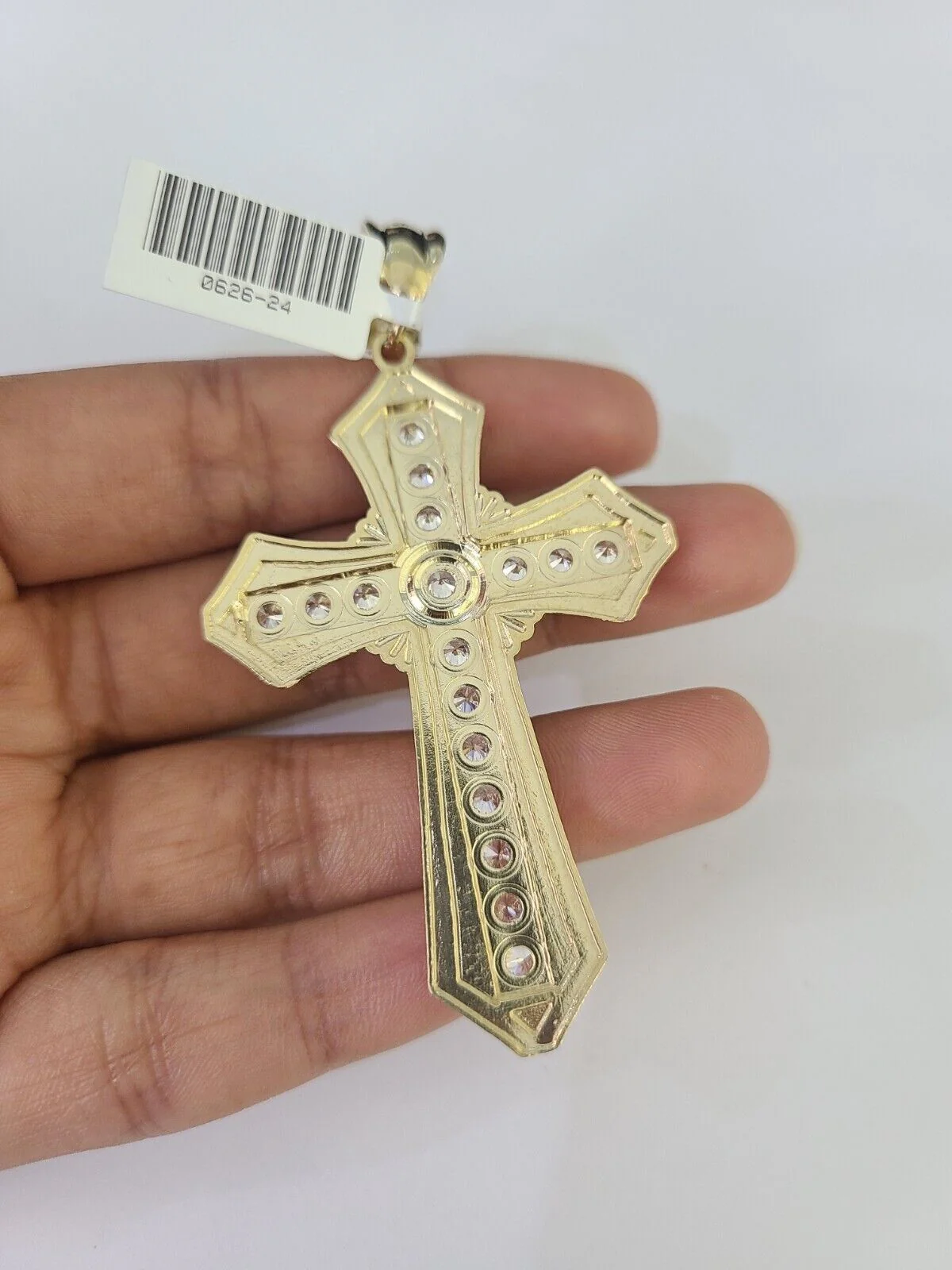 10k Solid Rope Chain Jesus Cross Charm Set 4mm 20"-28" Necklace Gold Yellow - Image 7