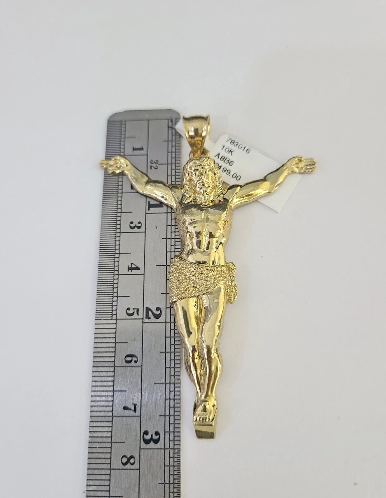 10k Solid Rope Chain Jesus Full Body Charm Set 4mm 20"-28" Necklace Gold Yellow - Image 5