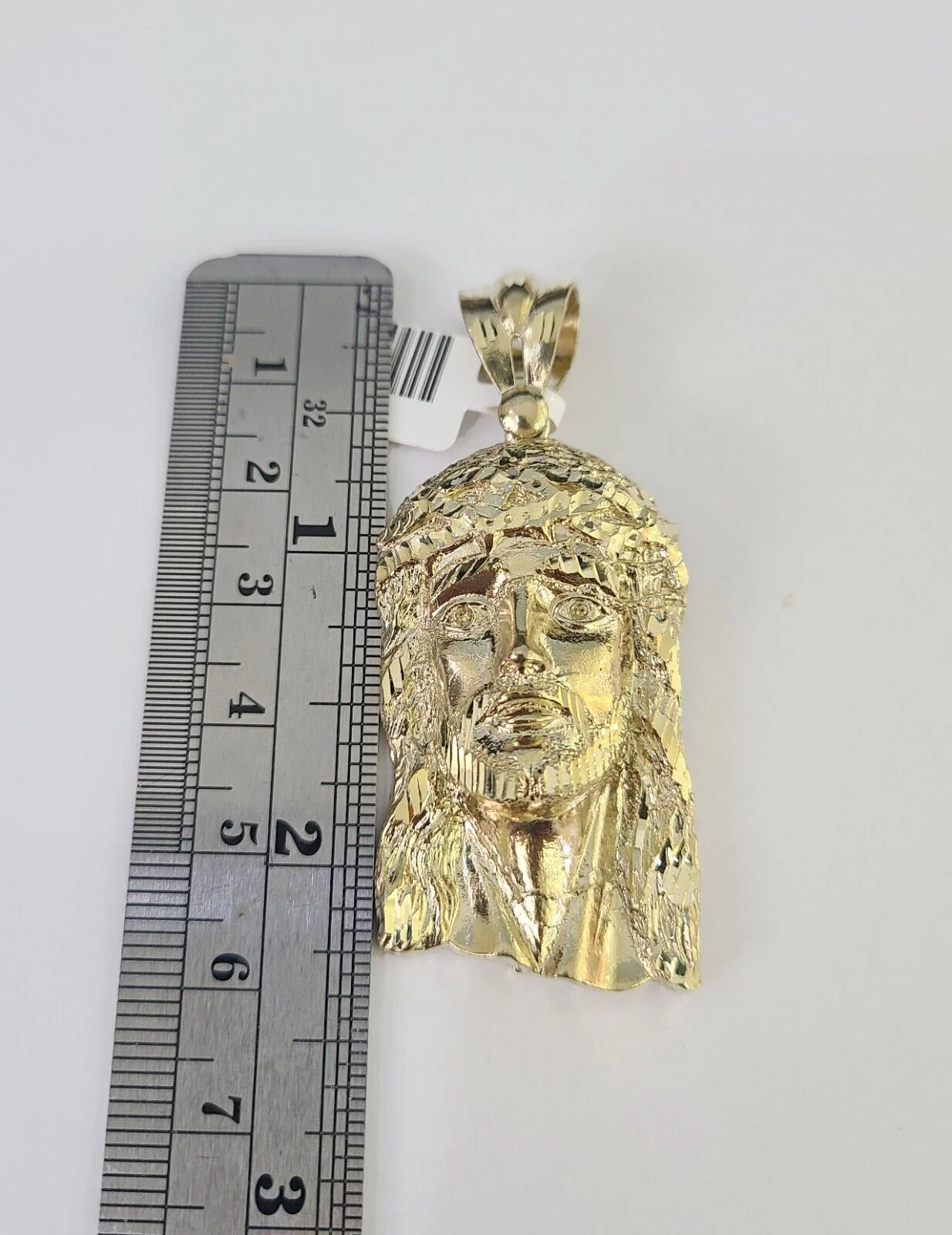 10k Solid Rope Chain Jesus Head Charm Set 4mm 20"-28" Necklace Gold Yellow - Image 4
