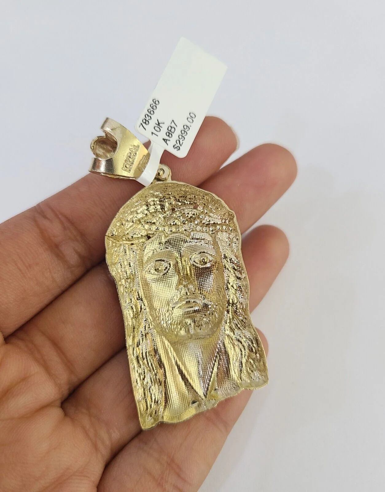 10k Solid Rope Chain Jesus Head Charm Set 4mm 20"-28" Necklace Gold Yellow - Image 7