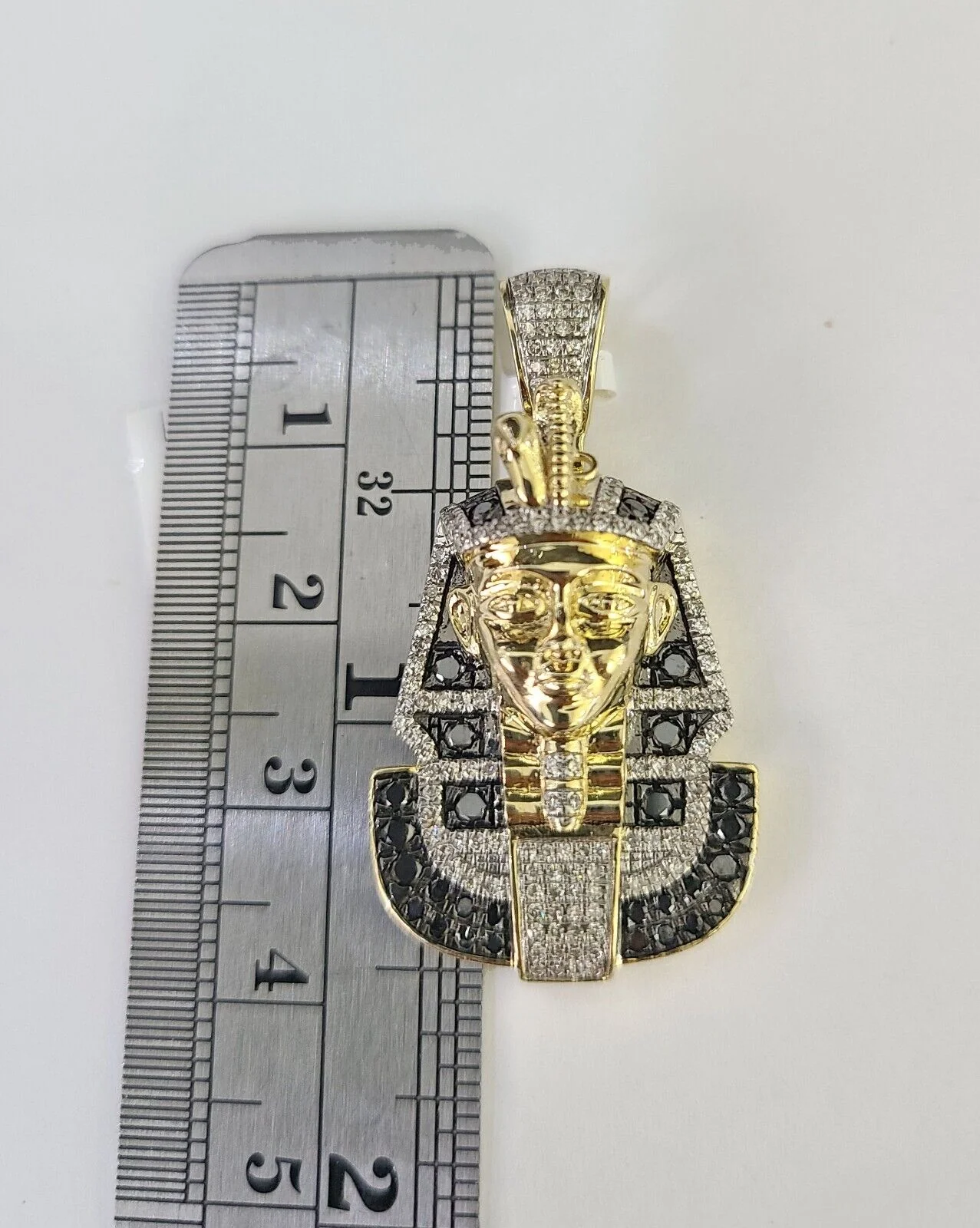 10k Solid Rope Chain Pharaoh Charm Diamond Set 4mm 20"-28" Necklace Gold Yellow - Image 5