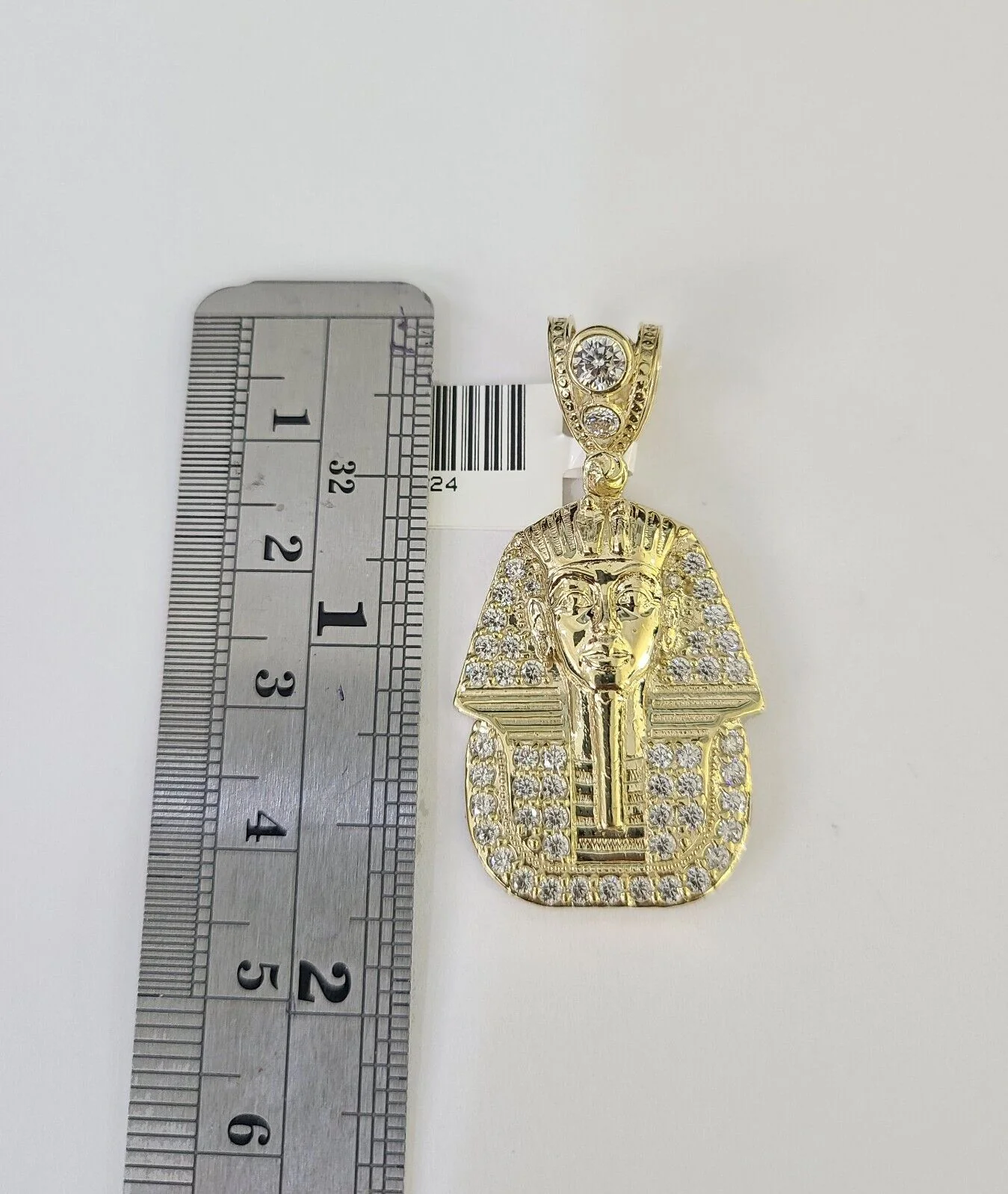 10k Solid Rope Chain Pharaoh Charm Set 4mm 20"-28" Necklace Gold Yellow - Image 3