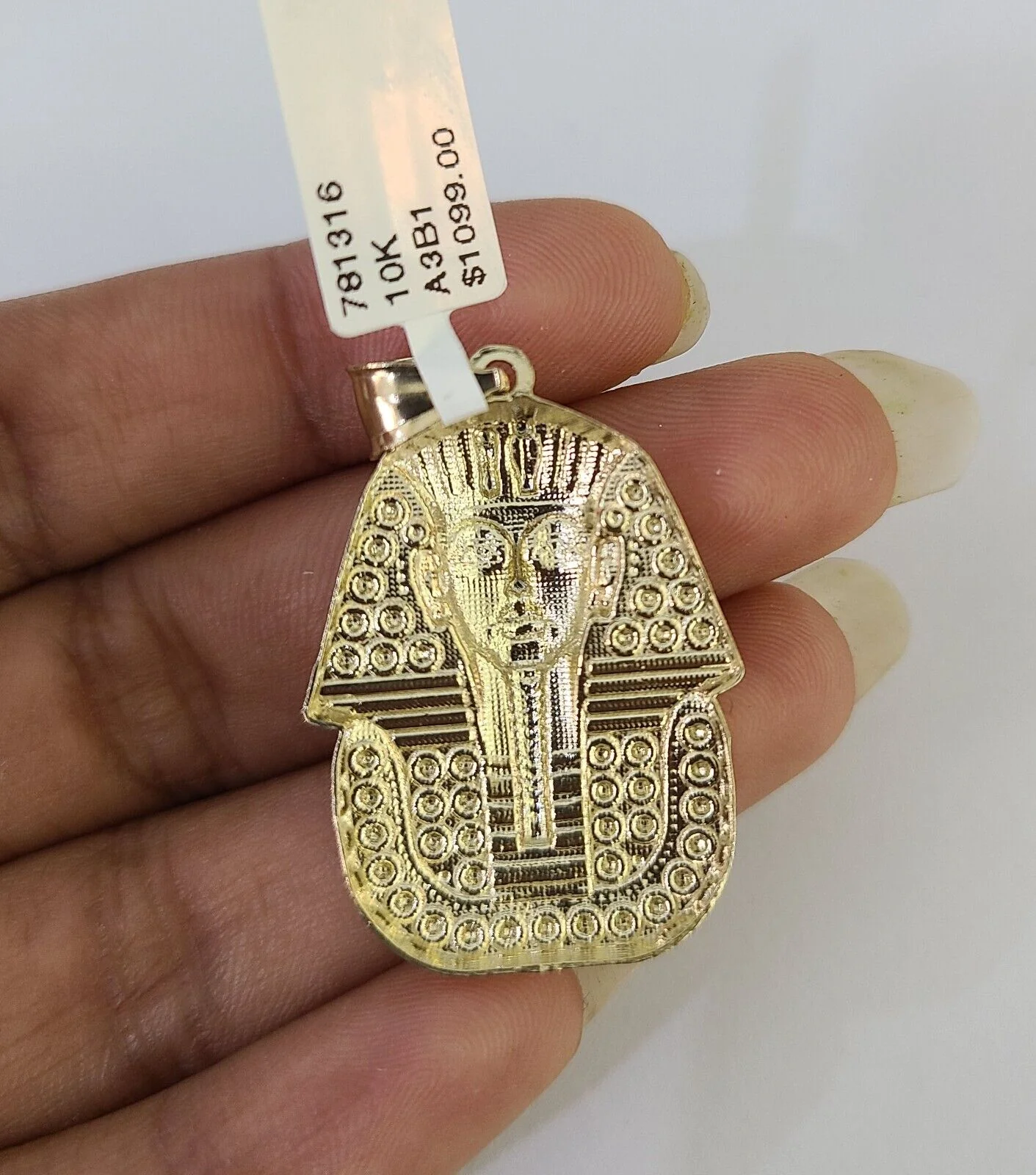 10k Solid Rope Chain Pharaoh Charm Set 4mm 20"-28" Necklace Gold Yellow - Image 5