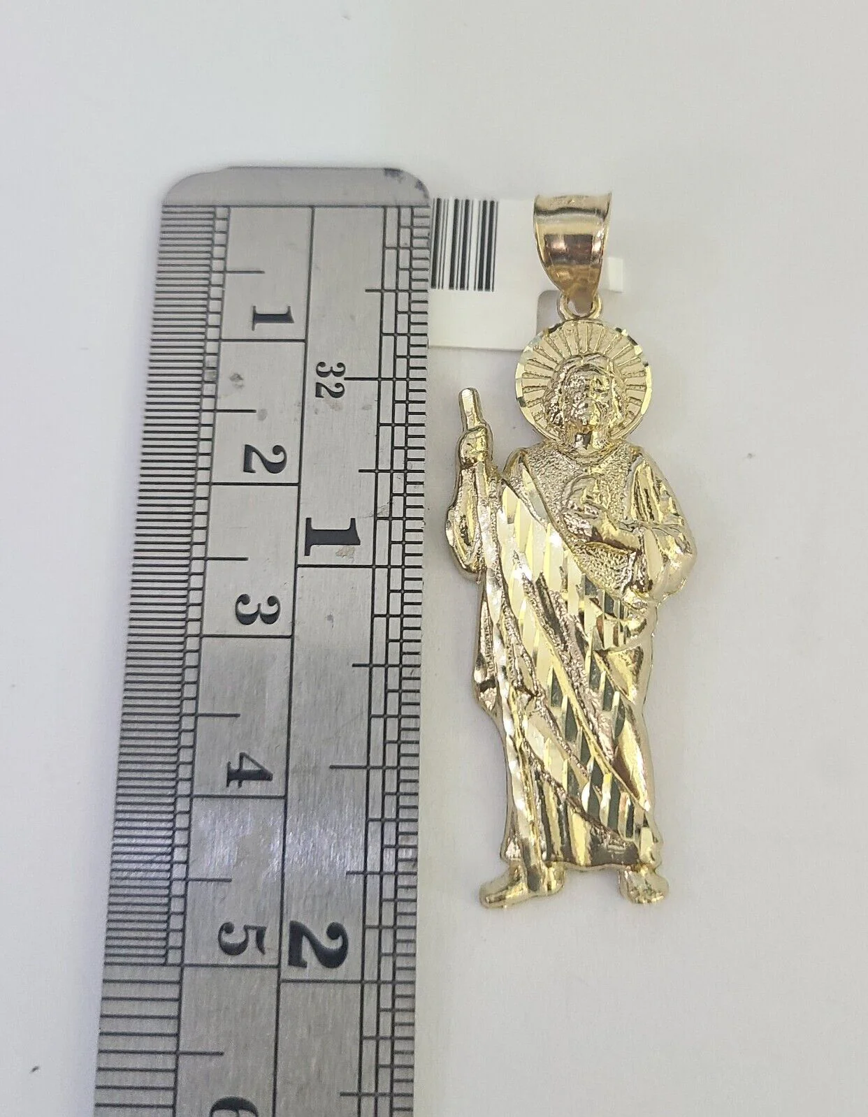 10k Solid Rope Chain Saint Jude Charm Set 4mm 18"-30" Necklace Gold Pendant - Image 3