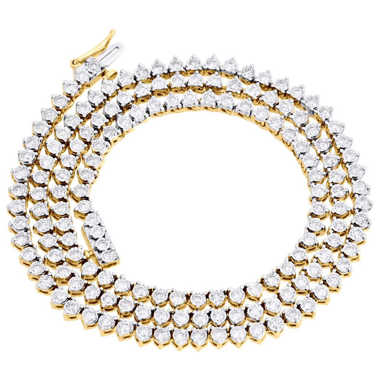 10k Solid Tennis Ice Chain Real Gold 18 Inch Necklace 4mm Genuine 1.50CT Diamond - Image 2