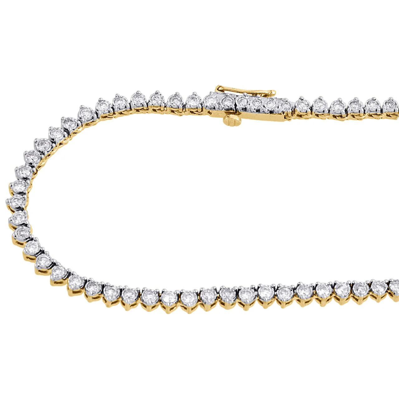 10k Solid Tennis Ice Chain Real Gold 18 Inch Necklace 4mm Genuine 1.50CT Diamond - Image 3