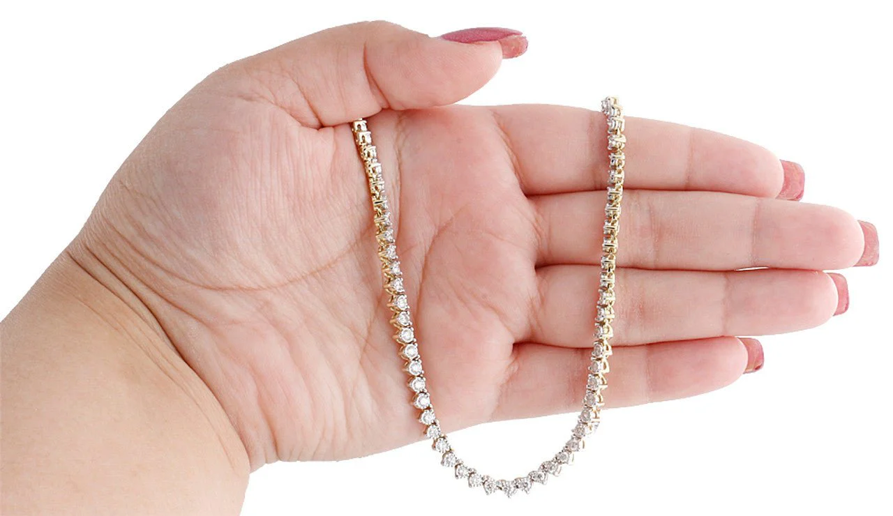 10k Solid Tennis Ice Chain Real Gold 18 Inch Necklace 4mm Genuine 1.50CT Diamond - Image 5
