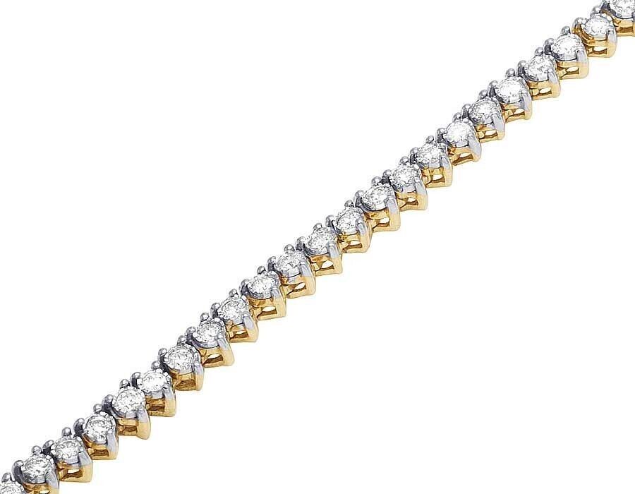 10k Solid Tennis Ice Chain Real Gold 22 Inch Necklace 3mm Genuine 1.85CT Diamond - Image 3