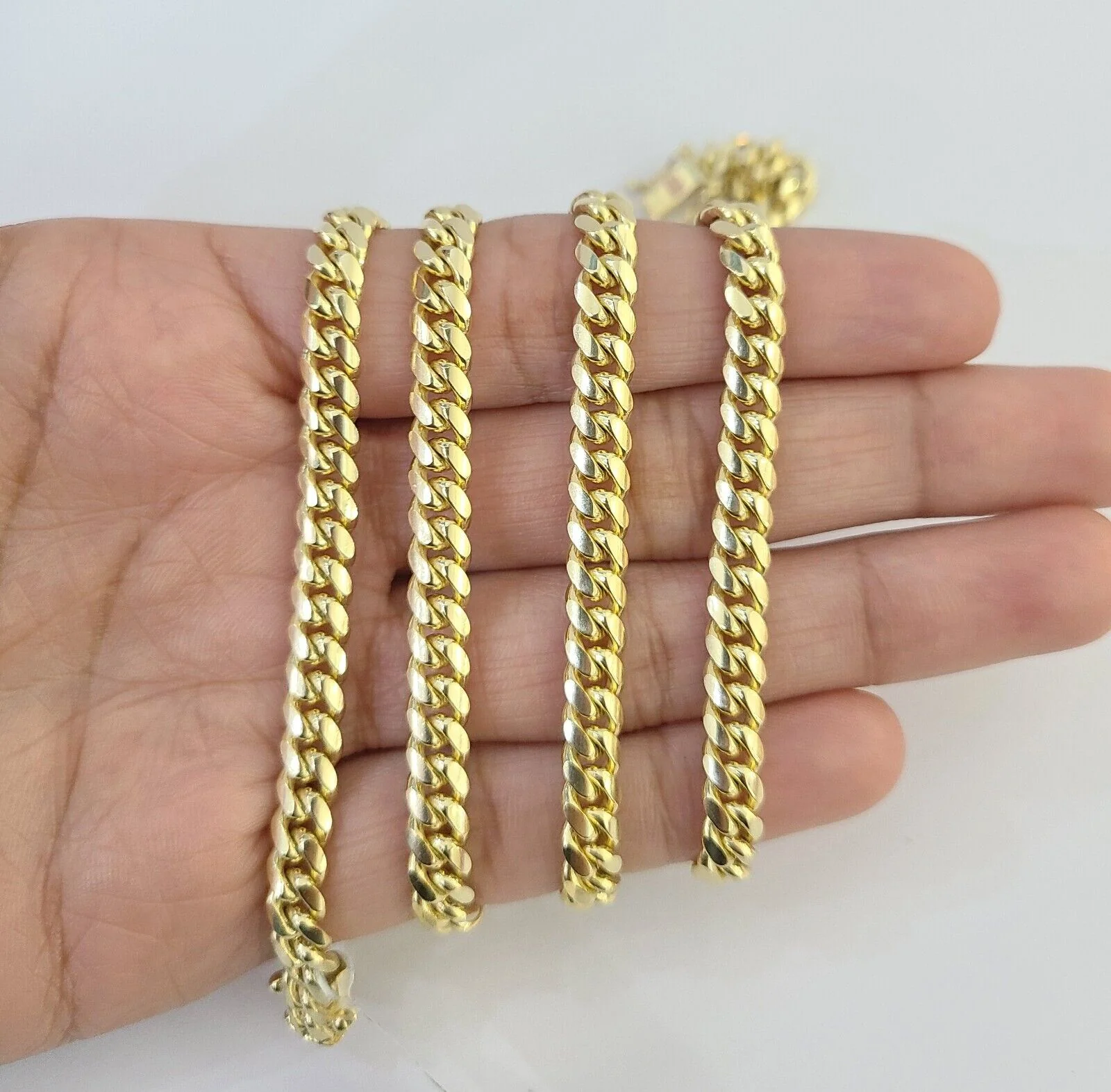 10K Solid Yellow Gold 6mm Miami Cuban Link Chain Necklace 24" Inch 10Kt - Image 3