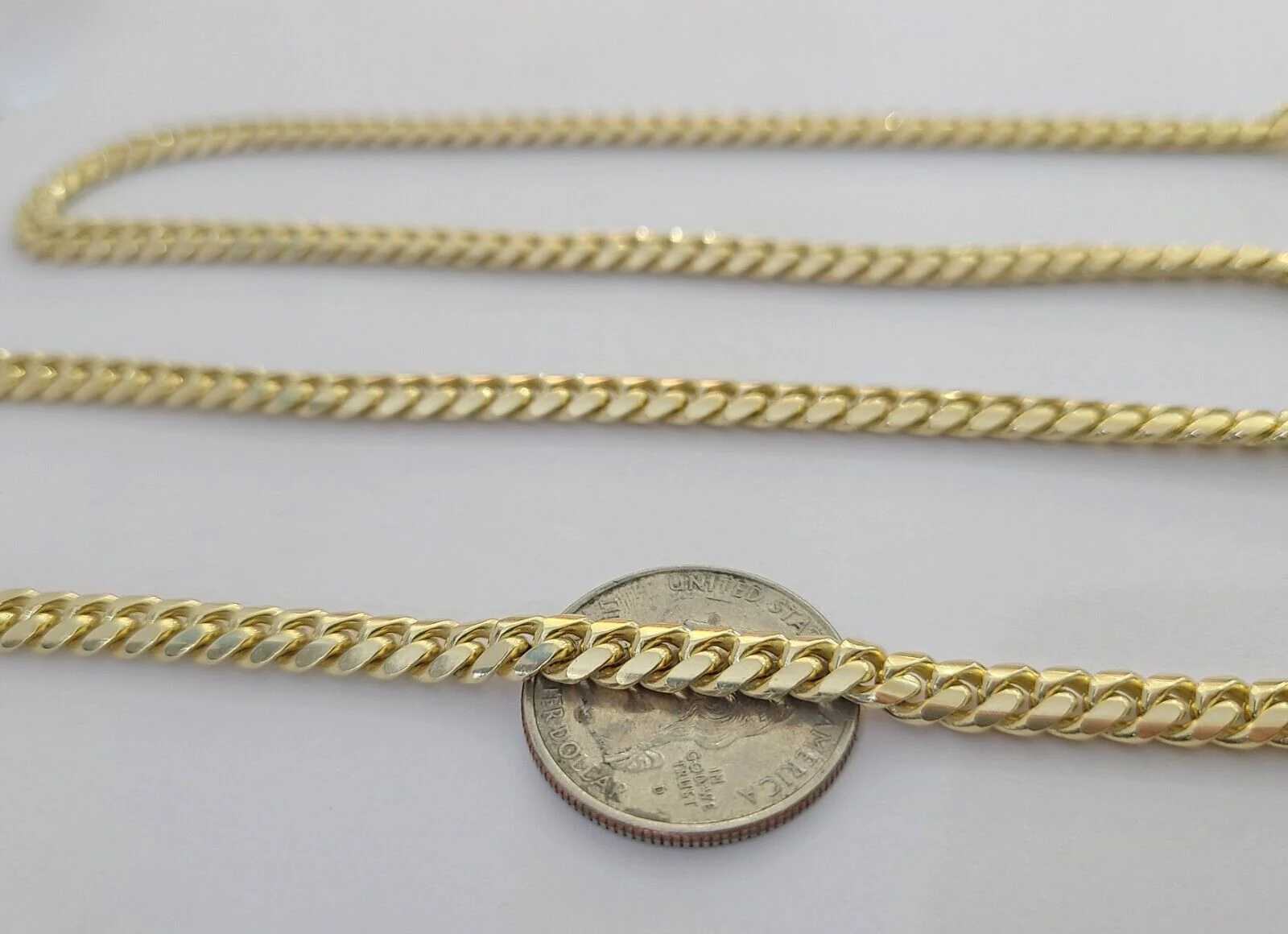 10K Solid Yellow Gold 6mm Miami Cuban Link Chain Necklace 24" Inch 10Kt - Image 4