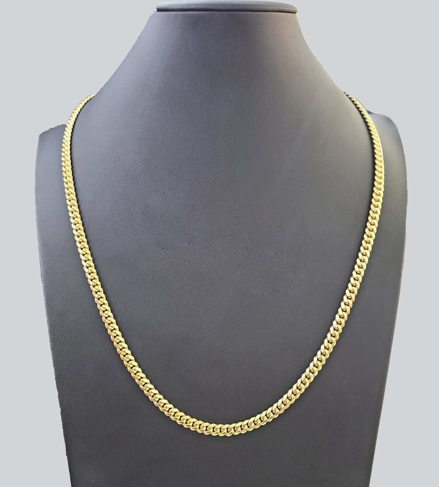 10K Solid Yellow Gold 6mm Miami Cuban Link Chain Necklace 24" Inch 10Kt - Image 5