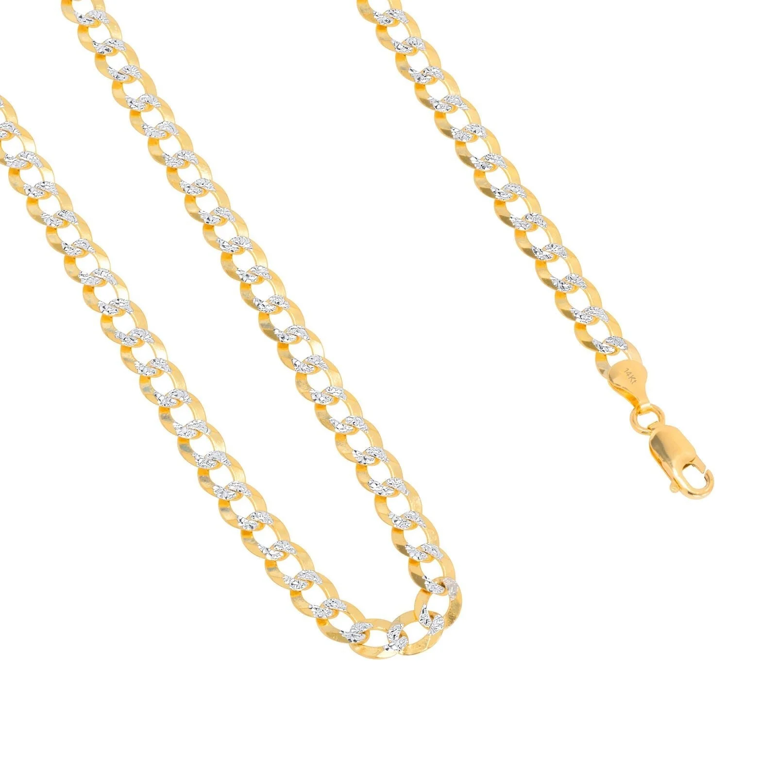 10K Solid Yellow Gold Cuban Curb Chain 12mm Diamond Cut Necklace 22'' Inches - Image 4