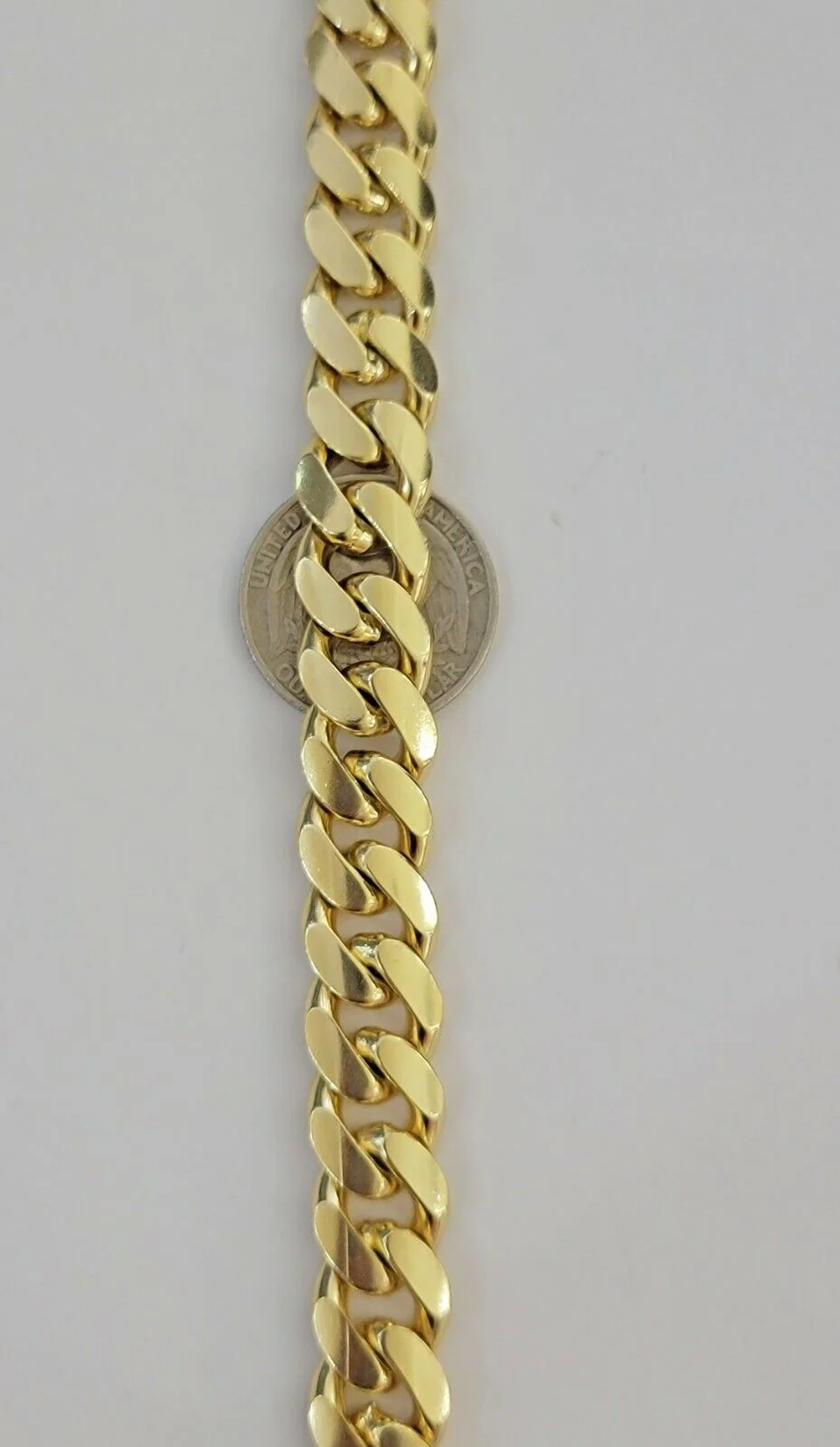 10k solid Yellow Gold Miami Cuban Bracelet 12.5 mm Link 8 inch Men's REAL 10kt - Image 4
