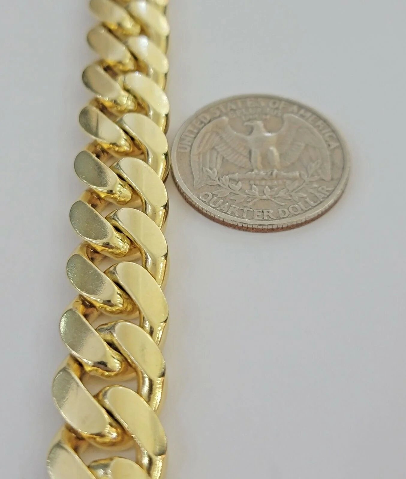 10k solid Yellow Gold Miami Cuban Bracelet 12.5 mm Link 9" inch Men's REAL 10kt - Image 6