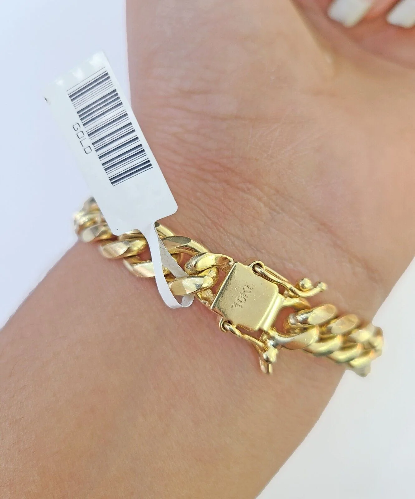 10k Solid Yellow Gold Miami Cuban Bracelet Size 8.5mm 8inches Men Women - Image 5