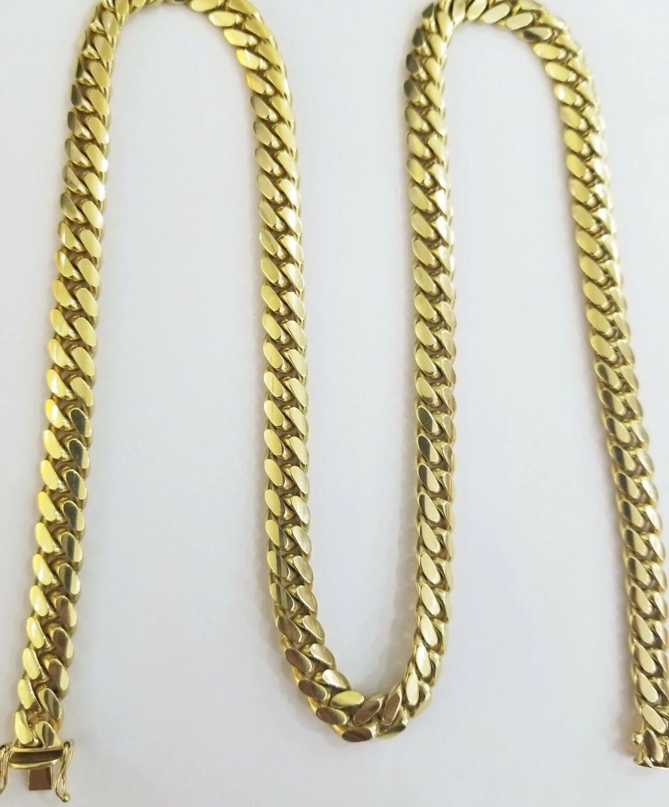 10K SOLID Yellow Gold Miami Cuban Chain 8mm 24" Inch men's Real gold 10kt - Image 6