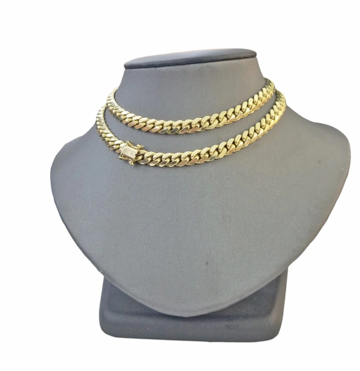 10K SOLID Yellow Gold Miami Cuban Link Chain 26 Inch 7mm Box Lock Necklace Real - Image 6