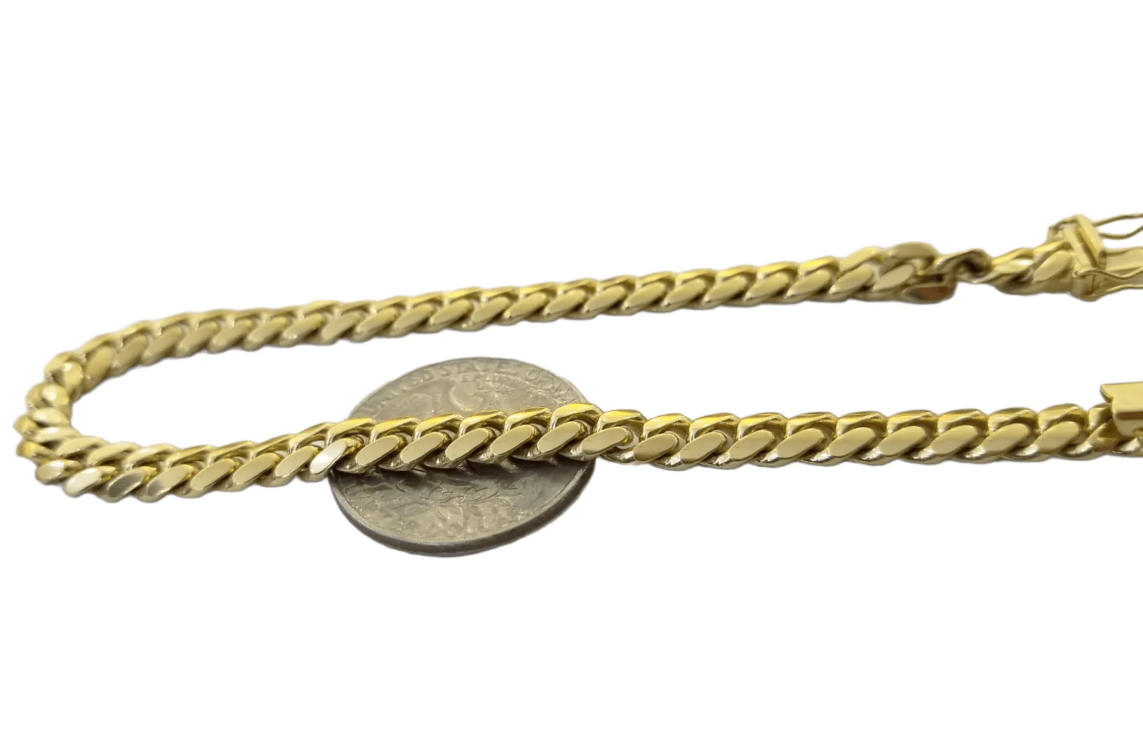 10k Solid Yellow Miami Cuban Link Bracelet 6mm 9" Inch Real - Image 4