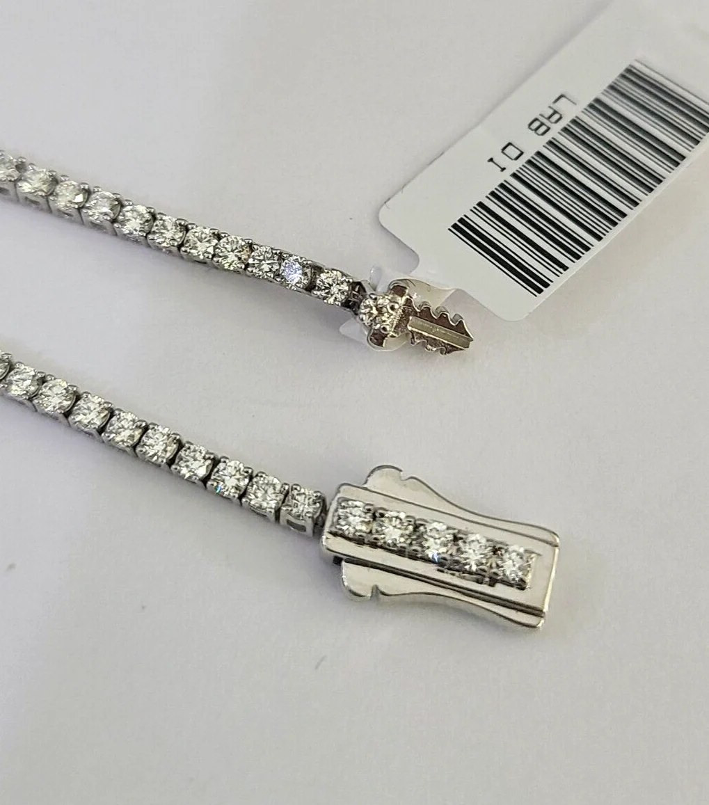10K Sterling Silver Diamond Bracelet Women Ladies 7" REAL Genuine 925 - Image 7