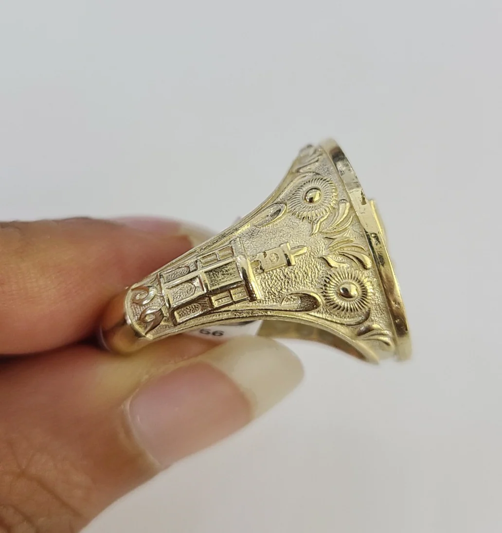 10k Virgin Mary Ring Casual Band Yellow Gold Genuine Brand New Religious All Sizes - Image 5