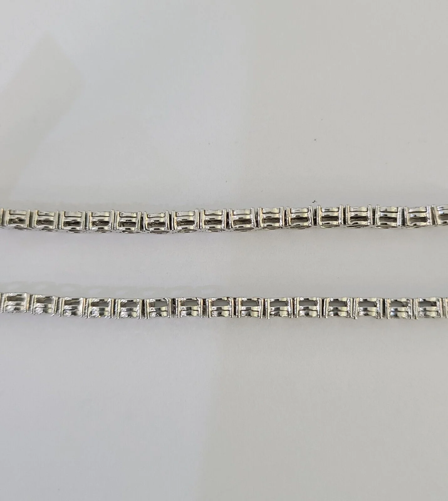 10K White Gold Diamond Bracelet Women Ladies 7" REAL Genuine Gold - Image 6