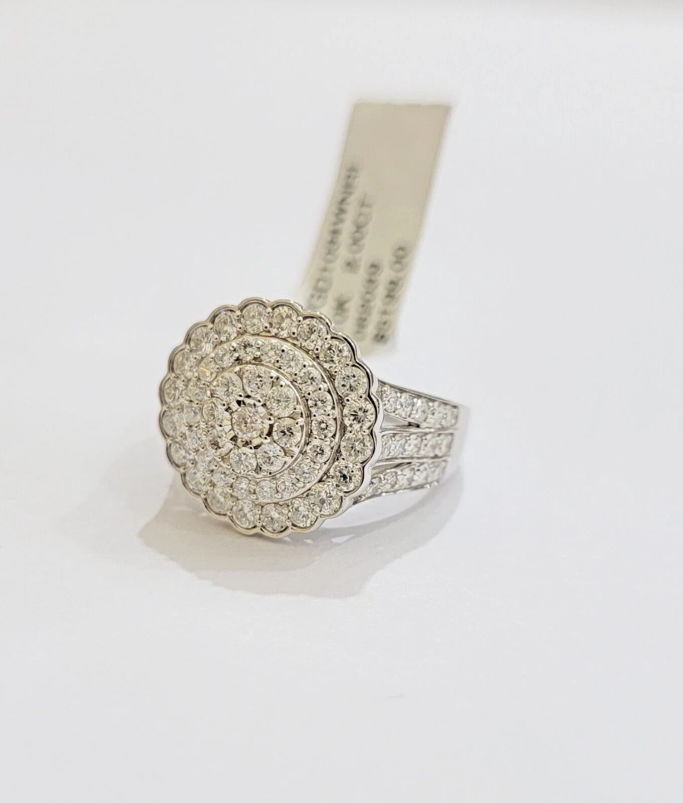 10k White Gold Diamond Ring Ladies 2CT Wedding Engagement Women Solid Band REAL - Image 6