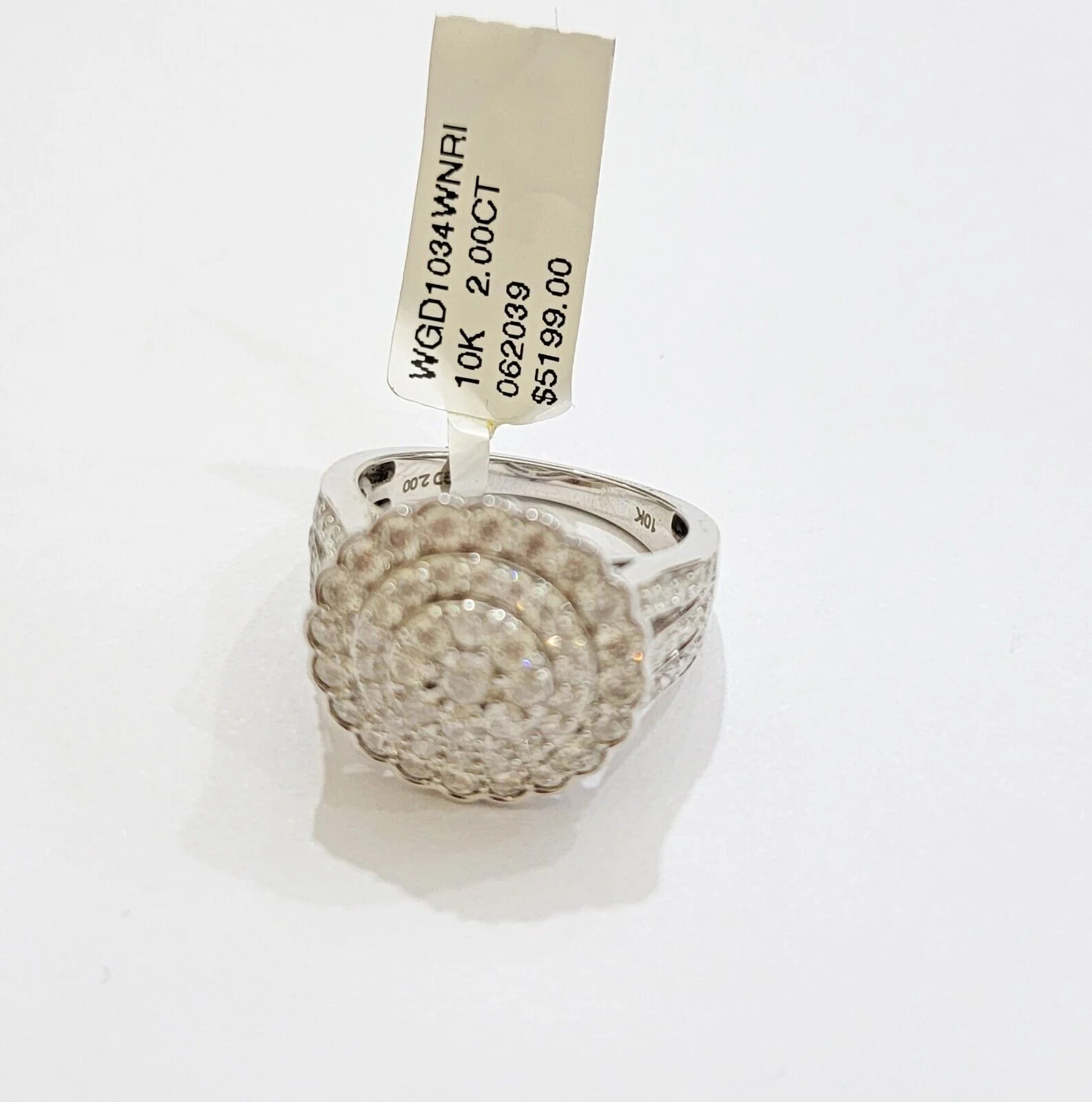 10k White Gold Diamond Ring Ladies 2CT Wedding Engagement Women Solid Band REAL - Image 7