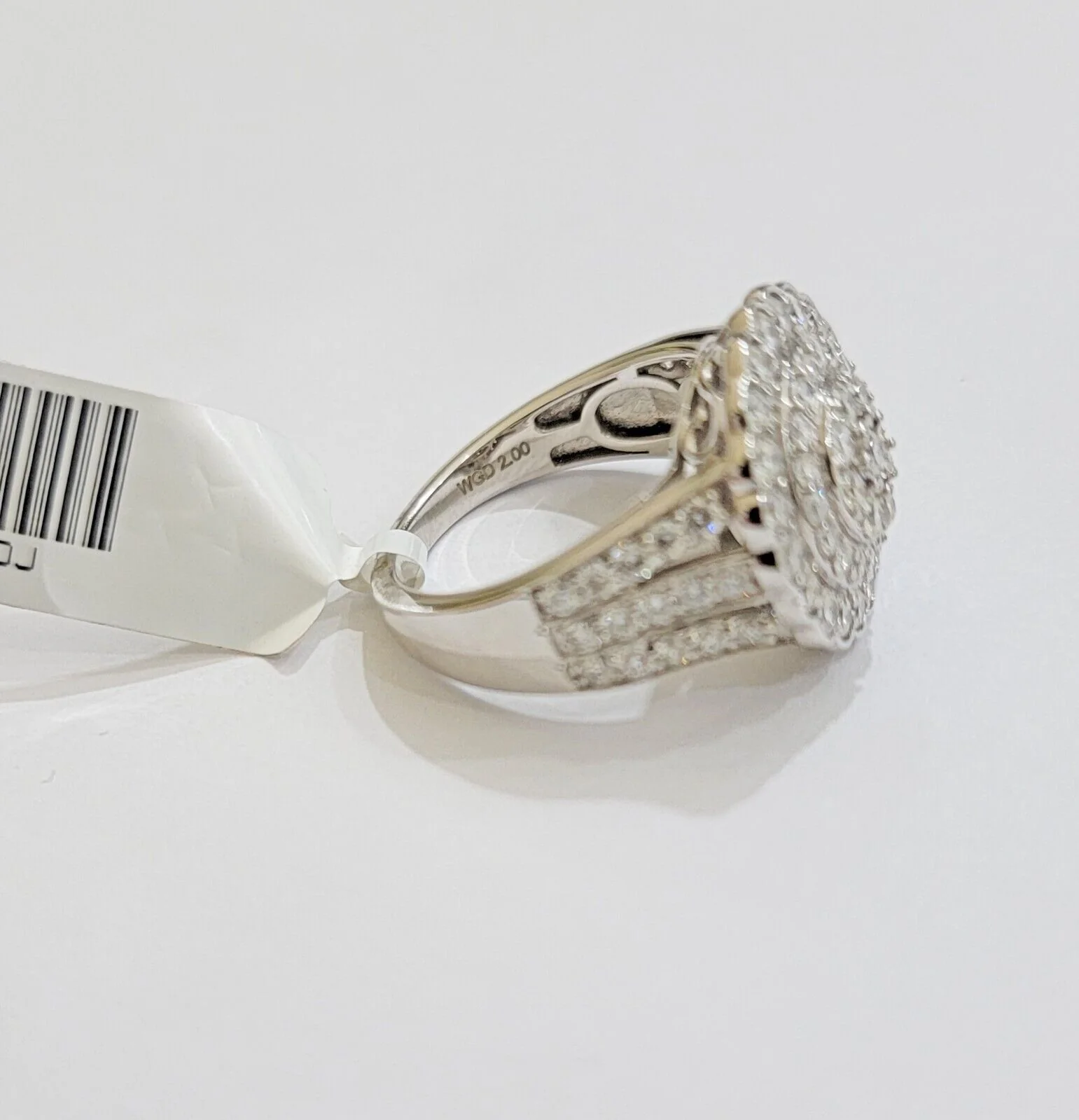 10k White Gold Diamond Ring Ladies 2CT Wedding Engagement Women Solid Band REAL - Image 9
