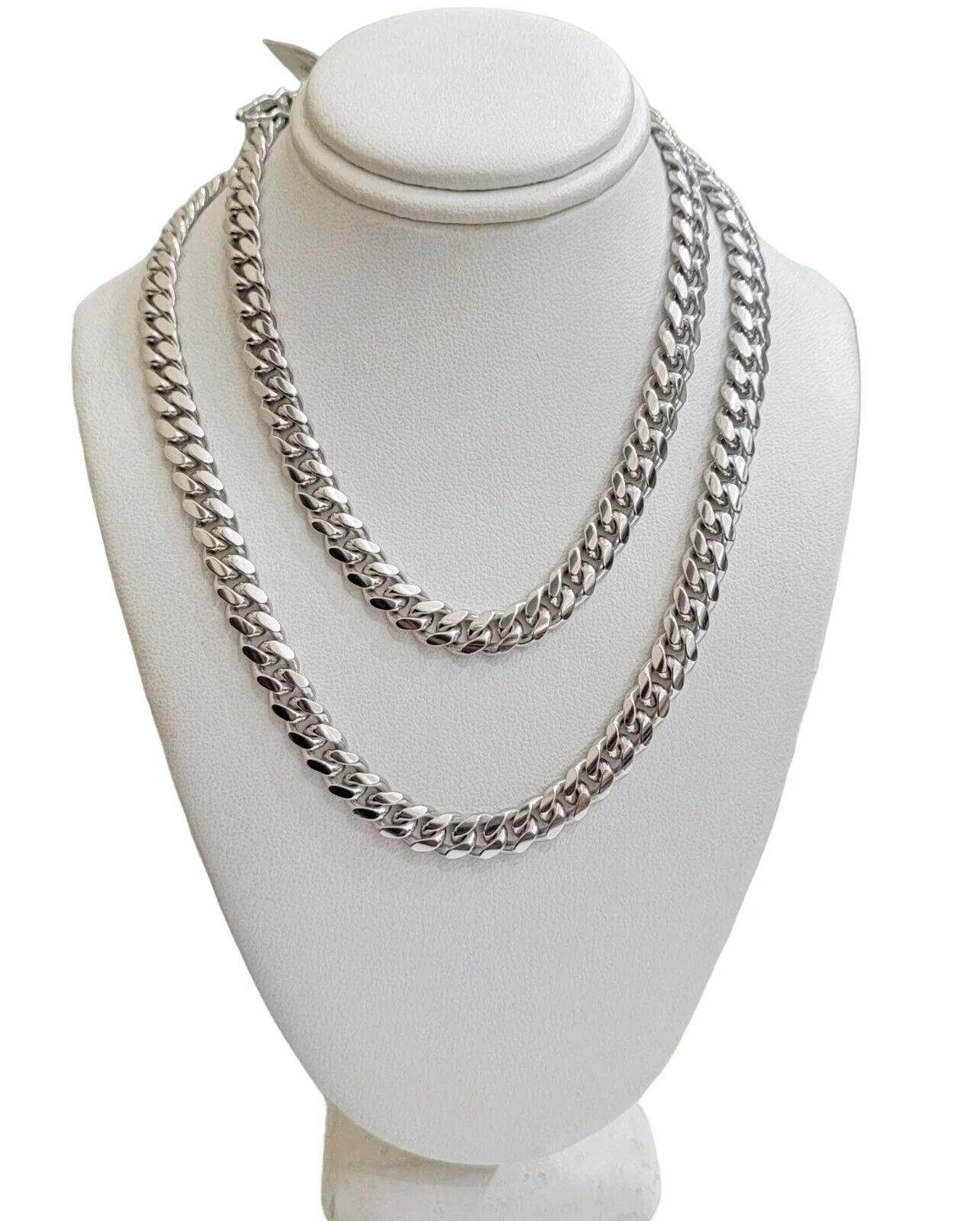 10k White Gold Miami Cuban Link Chain 7mm Solid Necklace 7mm  26" Inch SOLID 10k - Image 5