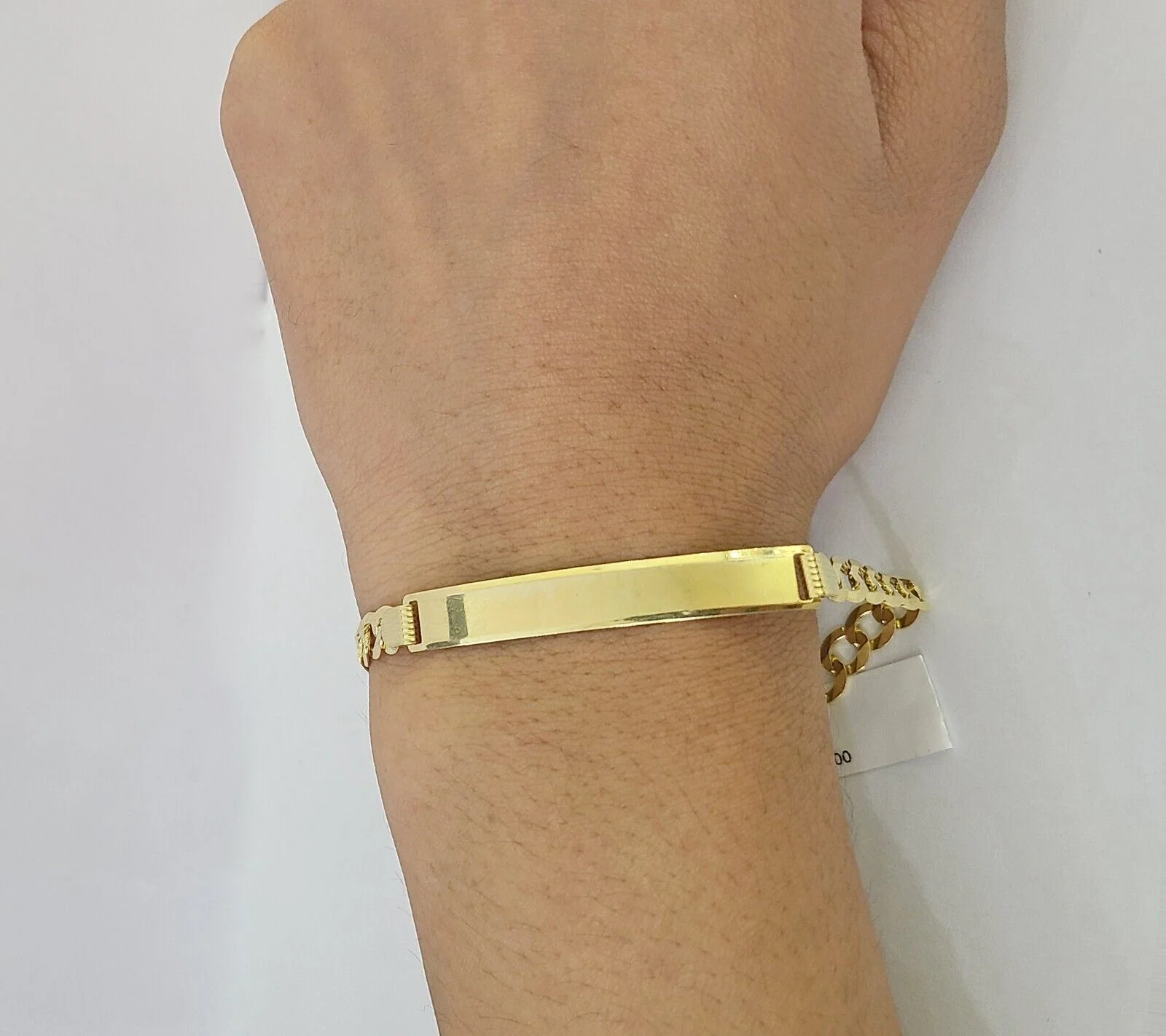 10k Yellow Gold 8" Inch Cuban Link ID Bracelet 6mm Lobster Clasp Real 10Kt - Image 2