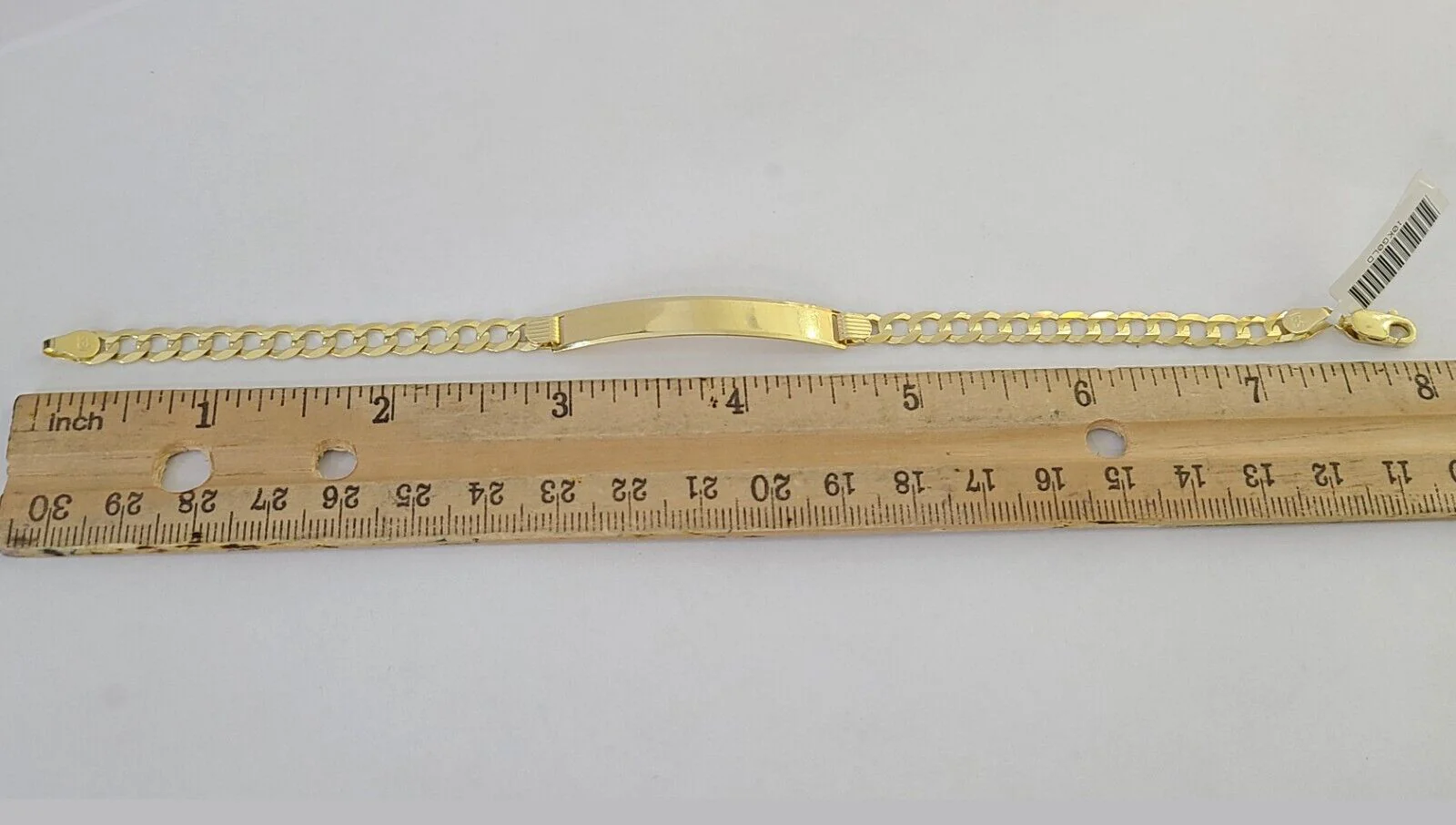 10k Yellow Gold 8" Inch Cuban Link ID Bracelet 6mm Lobster Clasp Real 10Kt - Image 5