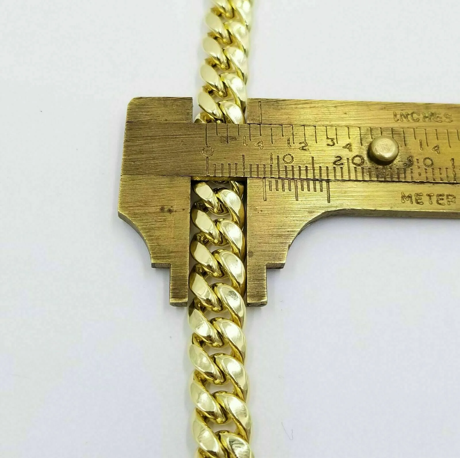 10k Yellow Gold 8mm Chain Miami Cuban Link Necklace 26" Real Box Clasp REAL 10kt - Image 3