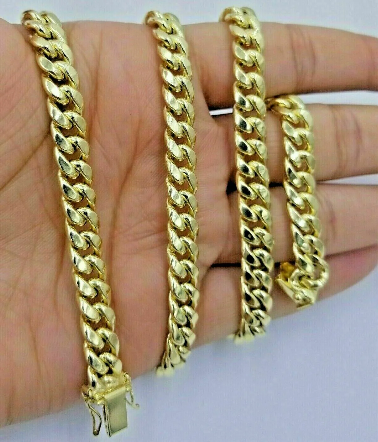 10k Yellow Gold 8mm Chain Miami Cuban Link Necklace 26" Real Box Clasp REAL 10kt - Image 4