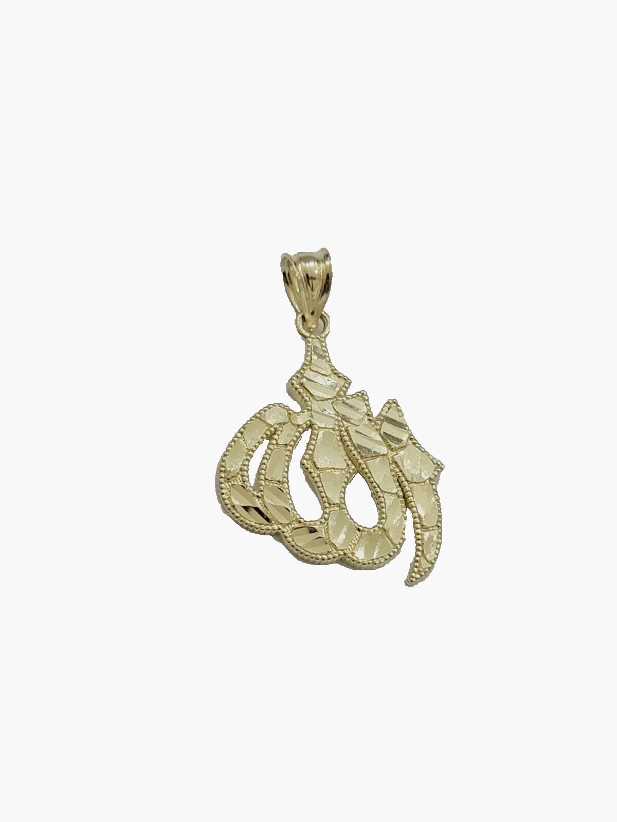 10k Yellow Gold Allah Charm Miami Cuban Chain 18 Inch Necklace 10kt Pendant Real - Image 4