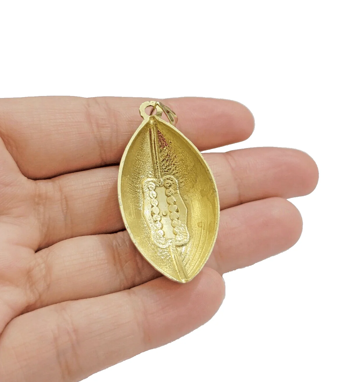 10k Yellow Gold American Football Charm Miami Cuban Chain 4mm 18 Inch Necklace - Image 8