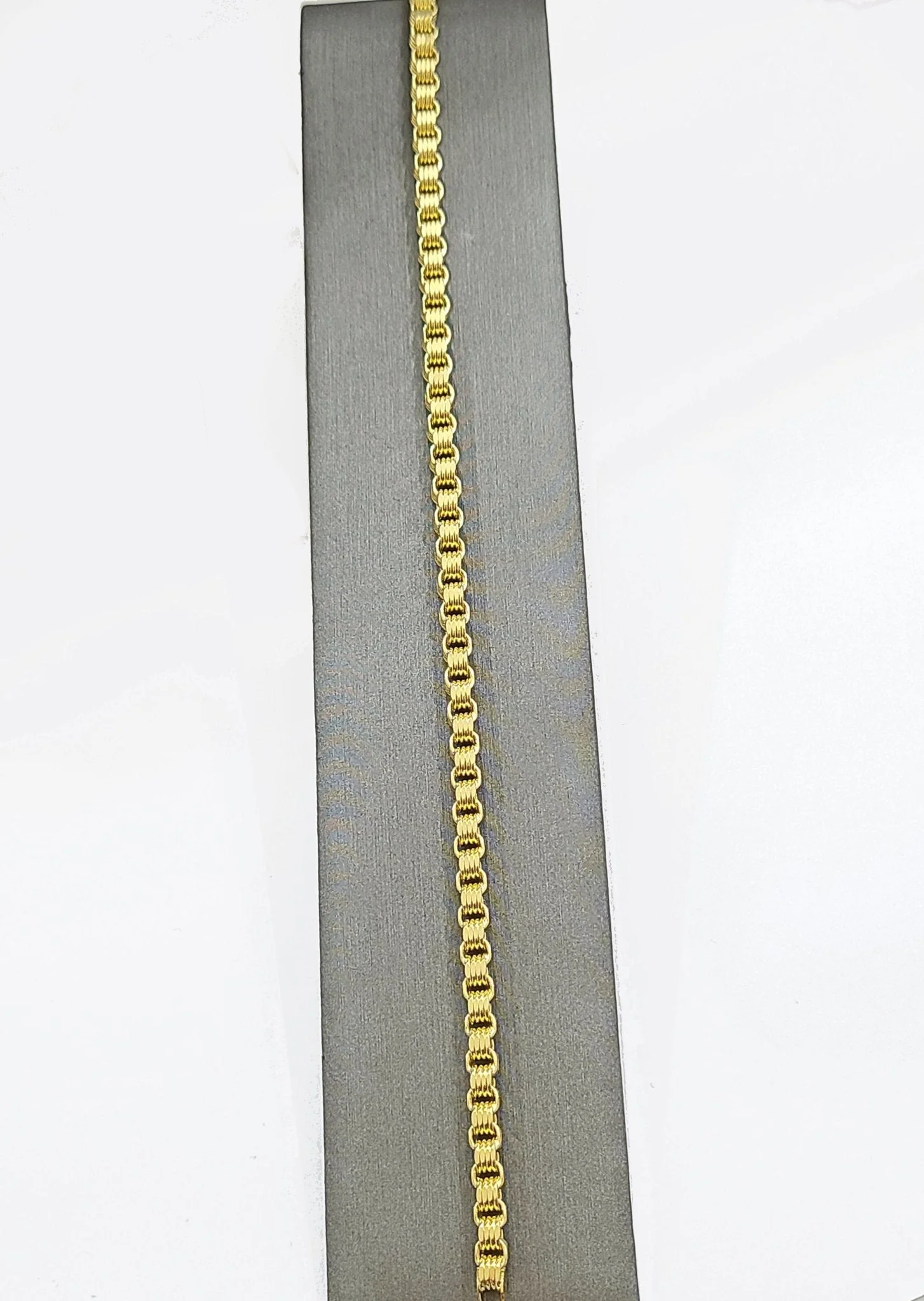 10k Yellow Gold Box Byzantine Bracelet 4mm Unisex 9.5" inch Real 10kt Men Women - Image 8